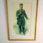 Vintage WL Sheppard Confederate Soldier Civil War Prints Framed Matted BEAUTIFUL