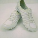 Skechers White Leather Slip On Womens Walking Shoes Size 6.5