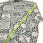JT Beckett Gray/Black Cotton Long Sleeve V-Neck Cardigan Sweater Mens Size L