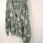 JT Beckett Gray/Black Cotton Long Sleeve V-Neck Cardigan Sweater Mens Size L