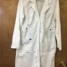 Adar Lab Coat White Button Front Womens Large Long Sleeve