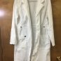 Adar Lab Coat White Button Front Womens Large Long Sleeve