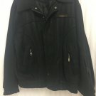 Avant Garde Bomber Jacket Mens Size XL Vintage Black Shine Coat Logo