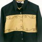 Panhandle Slim Quality Western Wear Black/Brown Button Up Shirt Womens Size S