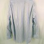 Pronto Uomo 100% Cotton Non Iron Dress Shirt Mens Size 18  36/37 Tall Blue/Tan