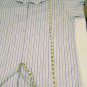 Pronto Uomo 100% Cotton Non Iron Dress Shirt Mens Size 18  36/37 Tall Blue/Tan