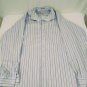 Pronto Uomo 100% Cotton Non Iron Dress Shirt Mens Size 18  36/37 Tall Blue/Tan