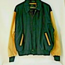 Dale Chavez Designed Wool Leather Varsity Jacket Navy Beige Mens Size XL