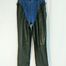 Pioneer Wear Riding Pants Lamb Leather/denim Womens 10 Equestrian Golden Collect