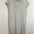 Athleta Dress Casual Comfy Gray White Stripe Hand Pockets Womens Medium