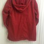 Cherokee Jacket Coat Womens Small Fleece Lined Drawstring Waist Hood Red