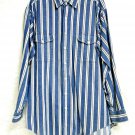 LL Bean Button Up Shirt Men’s Size Large TALL  Striped Cotton Long Sleeve