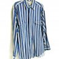 LL Bean Button Up Shirt Men&acirc;��s Size Large TALL  Striped Cotton Long Sleeve