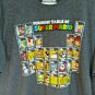 Super Mario Periodic Table Of Super Mario 2017 Grey Cotton Blend T-Shirt Size XL
