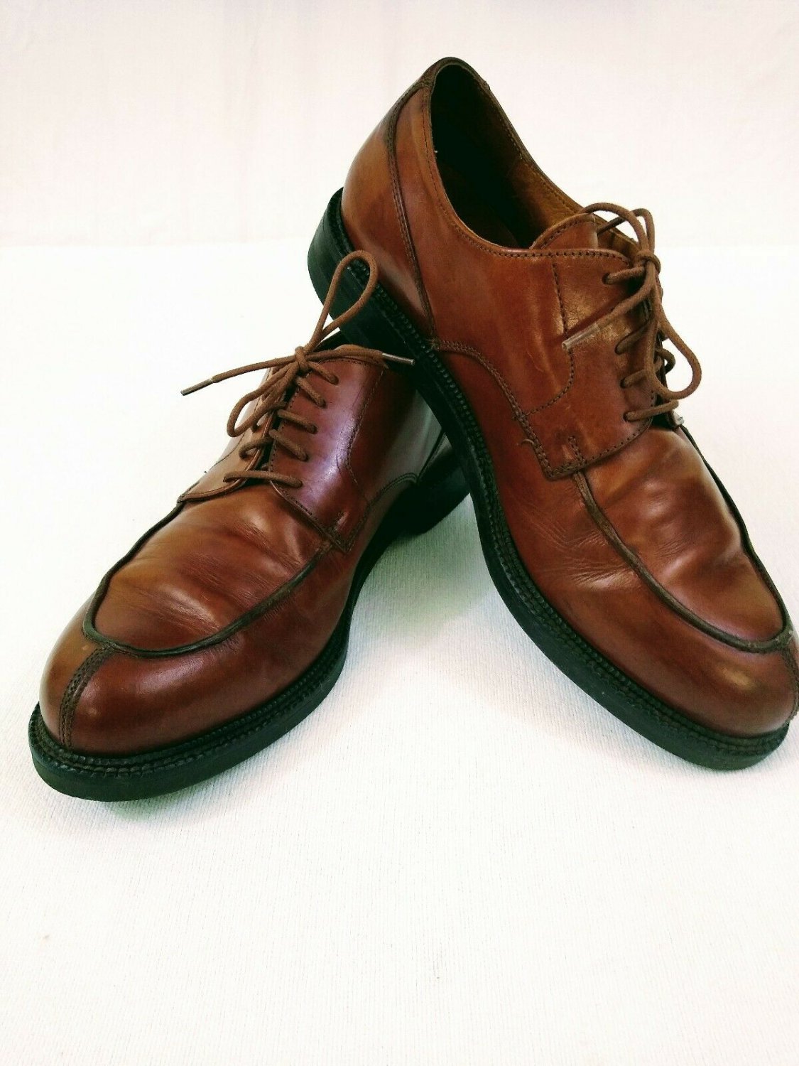 Johnston & Murphy Passport Italian Brown Leather Dress Loafers Mens Size 9.5