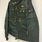 Apple Bottoms Jacket Logo Goldtone Women’s Size XL Black Cute