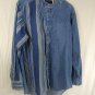 Vintage Wrangler Cotton Denim Long Sleeve X Long Tails Mens Shirt  16 1/2 x 35