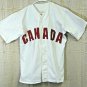Canada Baseball Jersey Heavy White Denim Red Satin Lettering Size Medium