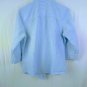 LL Bean Blue White Striped 100% Cotton Textured Womens Shirt/Blouse Size XL