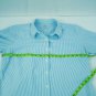 LL Bean Blue White Striped 100% Cotton Textured Womens Shirt/Blouse Size XL