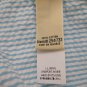 LL Bean Blue White Striped 100% Cotton Textured Womens Shirt/Blouse Size XL