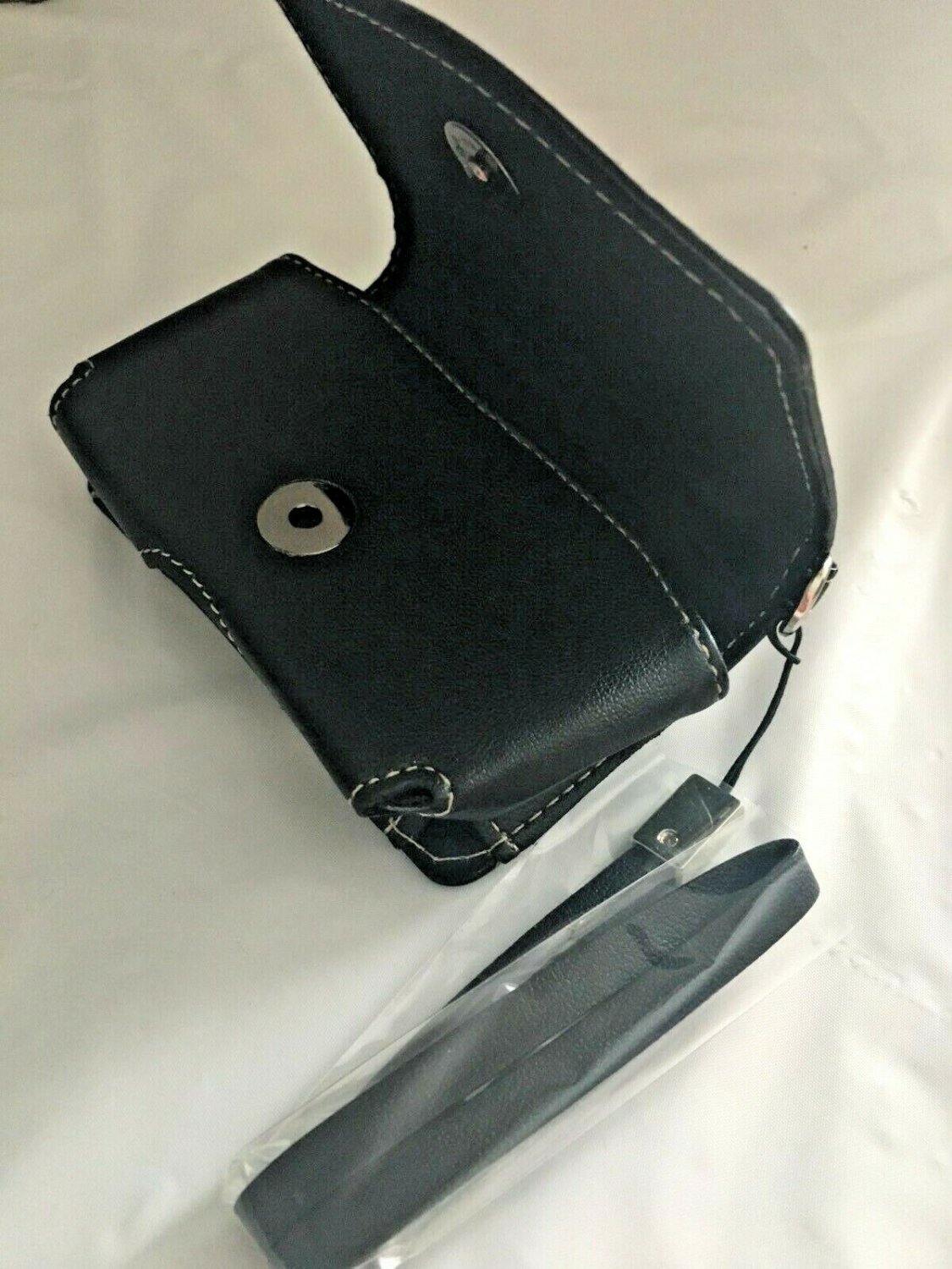Olympus Slim Camera Case Black Faux Leather With Belt Clip And Strap
