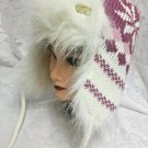 Chaos Hat Knit Faux Fur Ear Flaps  Juniors Womens One Size Fits Most Winter Ski
