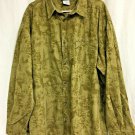Columbia River Lodge Button Up Shirt Mens XXL Tan Elk Deer Long Sleeve Cotton
