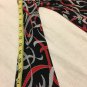 Notations Blouse Top Womens Size Medium Stretch Black Red Silver