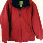 LL Bean Nylon Polyester Red Bomber Style Fleece Lined Mens Jacket Size L Tall