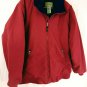 LL Bean Nylon Polyester Red Bomber Style Fleece Lined Mens Jacket Size L Tall