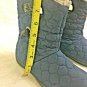 Coldwater Creek Boots Quilted Navy Rubber Sole Walk With Me Womens 6M