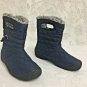 Coldwater Creek Boots Quilted Navy Rubber Sole Walk With Me Womens 6M