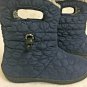 Coldwater Creek Boots Quilted Navy Rubber Sole Walk With Me Womens 6M