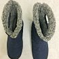 Coldwater Creek Boots Quilted Navy Rubber Sole Walk With Me Womens 6M
