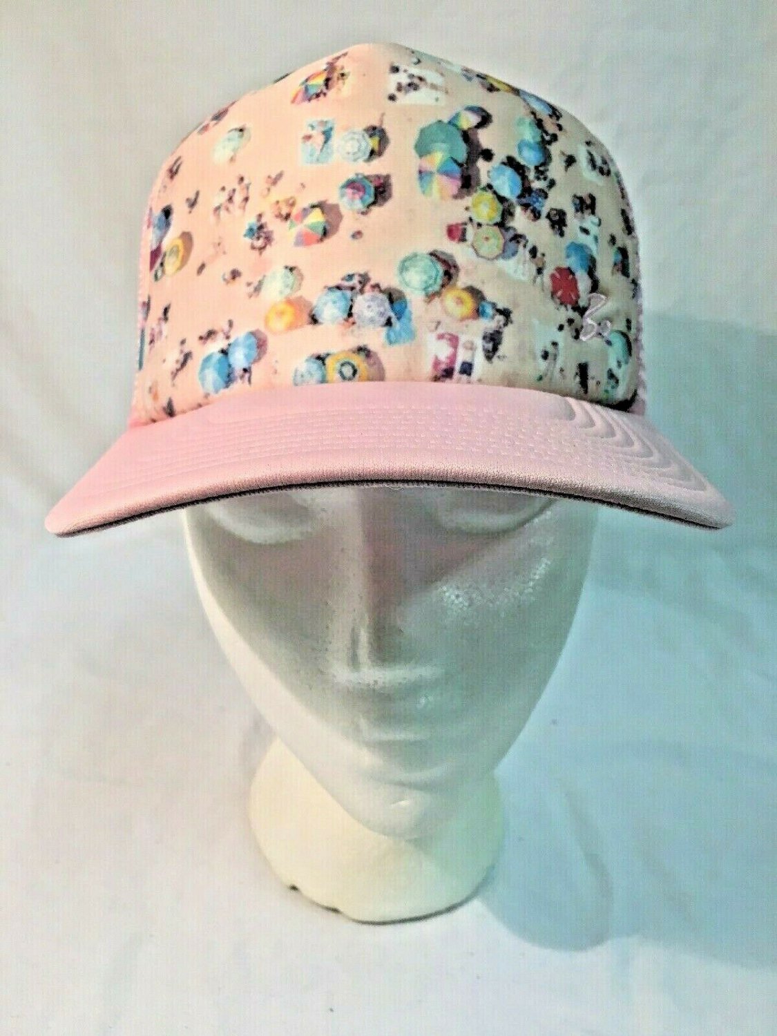 Bo Bridges Hat Pink Mesh Beach Theme Adjustable Youth Womens