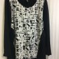 Style And Co Top Sew Chic Scissors And Sewing Machines Womens XL Pullover Blouse