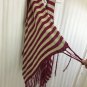 Say Whay Knit Vest Open Front Fringe Womens S/M NWT