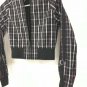 Wet Seal Cropped Jacket Womens Size Small Juniors Plaid ZIP With Bling Route 69