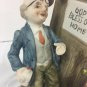Arnart Figurine Sculpture Drunk Husband Angry Wife Rolling Pin