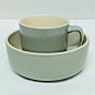 Keltcraft Noritake Ireland misty isle green soup salad bowl and coffee cup set