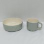 Keltcraft Noritake Ireland misty isle green soup salad bowl and coffee cup set
