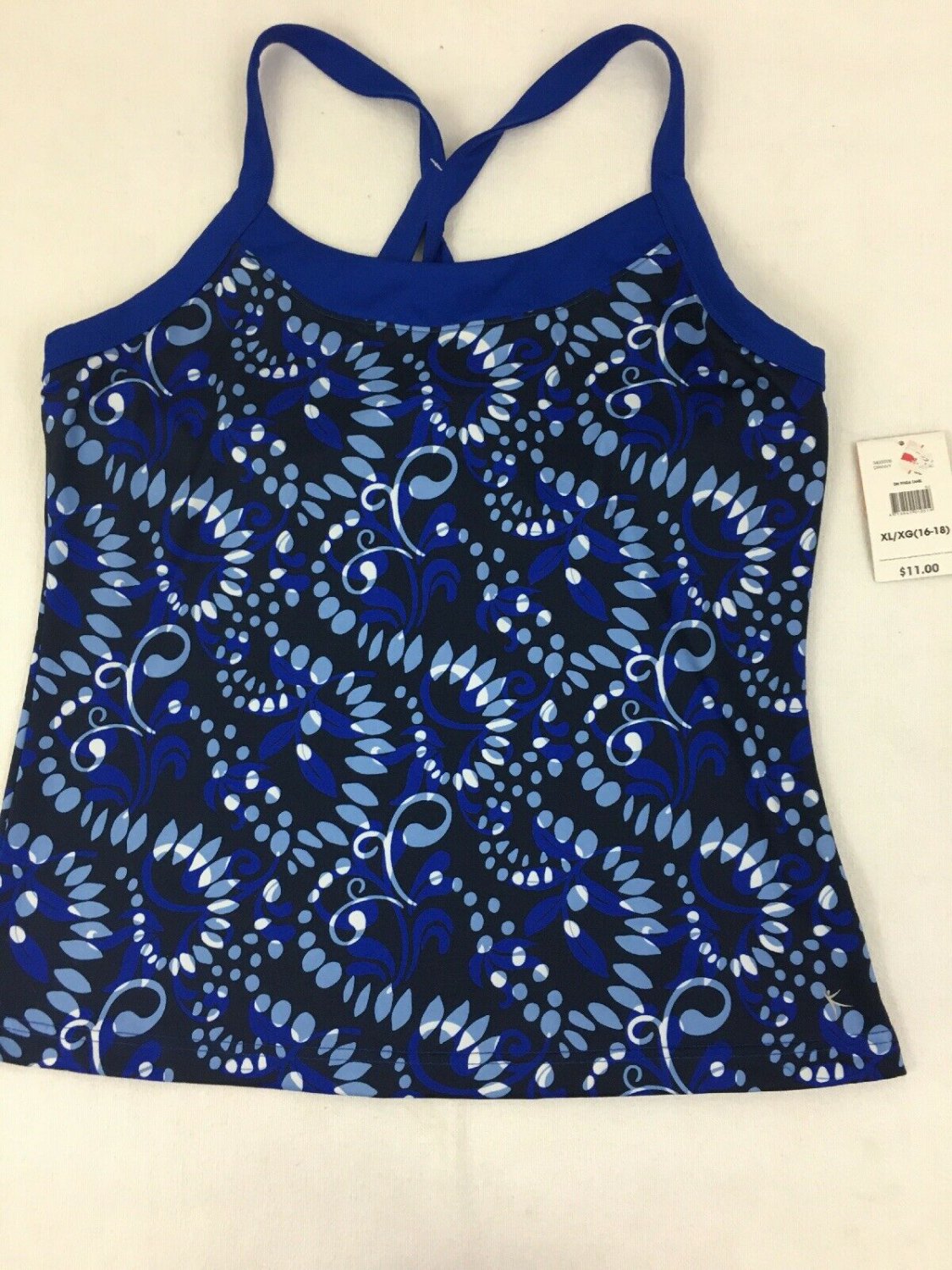 Danskin Now Yoga Top Exercise Built In Bra Womens XL