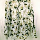 Woolrich Button Up Flannel Shirt Mens XL Shirt Elk Motif Cotton