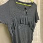 Moral Fiber Womens Shirt Top Size 2X Stretchy Stripe Ruffle