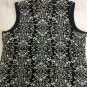 Charter Club Vest Quilted Velour Womens Medium Hand Pockets Full Zip