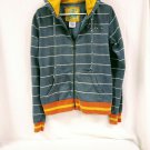 Vintage Billabong Hoodie Grey Yellow Orange Cotton Blend Girls Size Large NICE