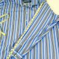 Pronto Uomo 100% Cotton Non Iron Mens Dress Shirt Size XXL Blue Striped
