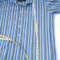 Pronto Uomo 100% Cotton Non Iron Mens Dress Shirt Size XXL Blue Striped