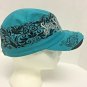 Shes Wild Lewiston Roundup Baseball Cap Teal Bling Cross Distressed Adjustable